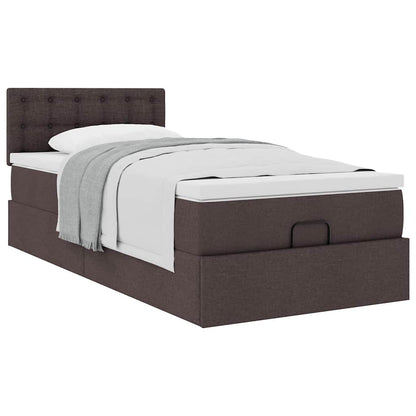 Struttura Letto Pouf con Materasso 90x190 cm in Tessuto | homemem39