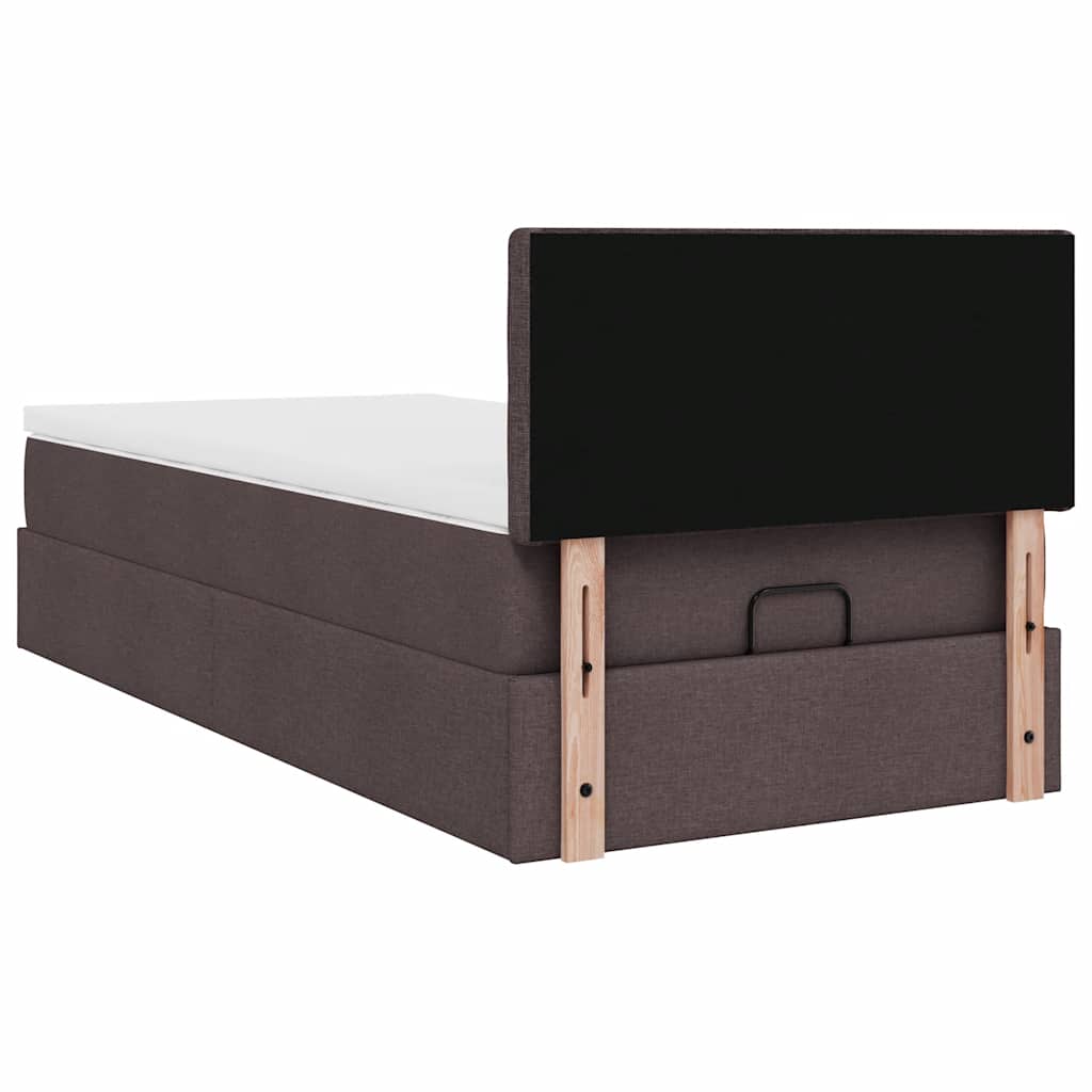 Struttura Letto Pouf con Materasso 90x190 cm in Tessuto