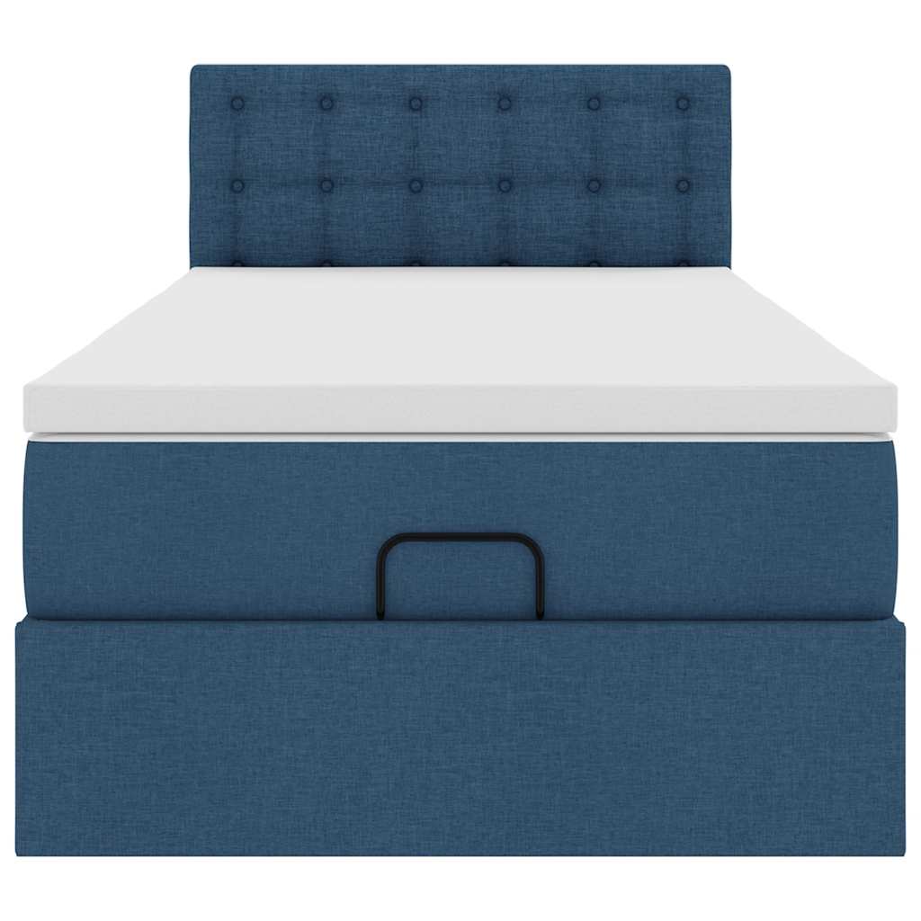 Pouf Letto con Materasso Blu 100x200 cm in Tessuto | homemem39