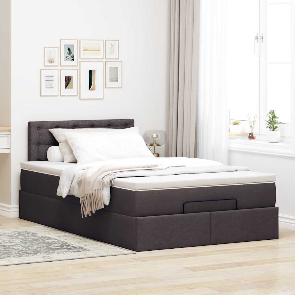 Struttura Letto Pouf con Materasso 80x200 cm in Tessuto | homemem39