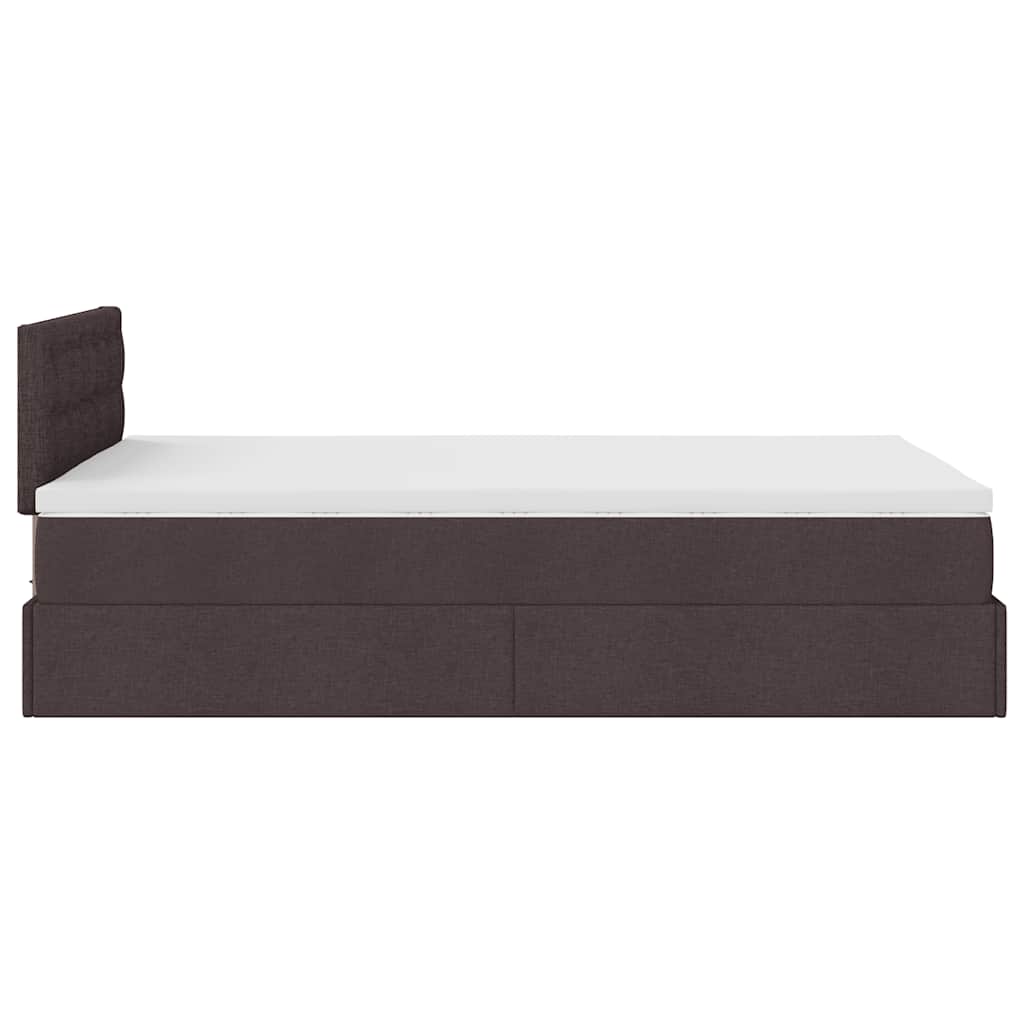 Struttura Letto Pouf con Materasso 80x200 cm in Tessuto