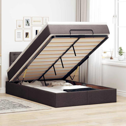 Struttura Letto Pouf con Materasso 80x200 cm in Tessuto