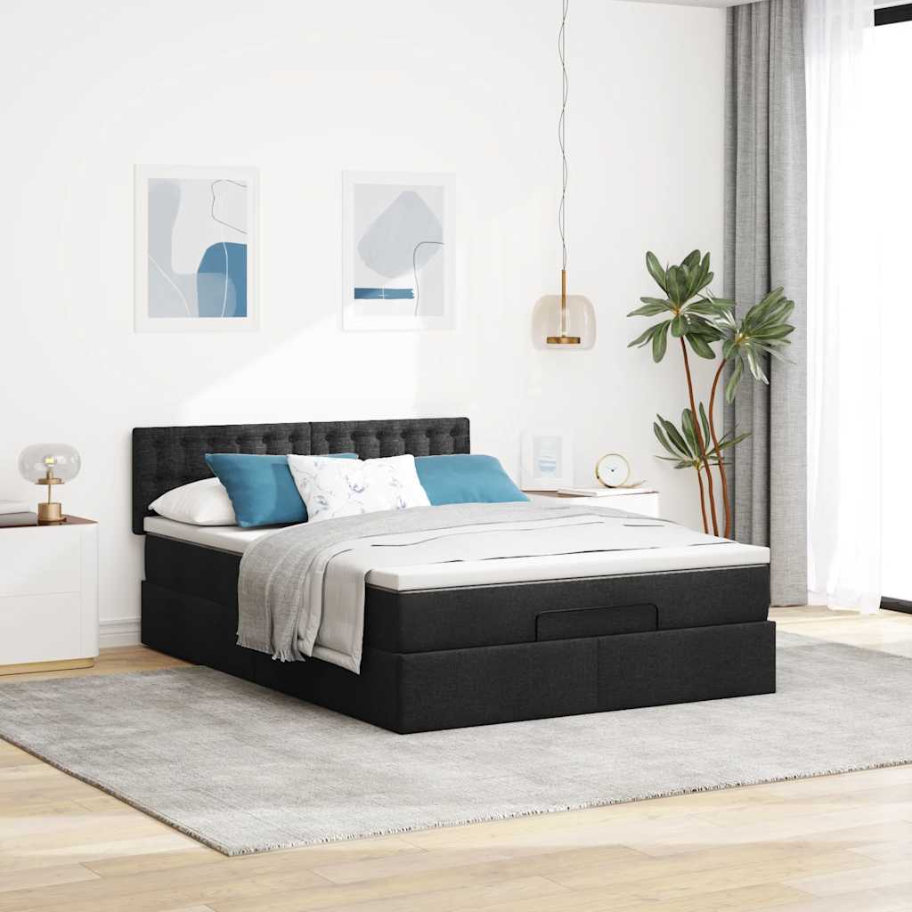 Pouf Letto con Materasso in Tessuto