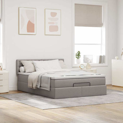 Pouf Letto con Materasso Tortora 140x190 cm in Tessuto | homemem39