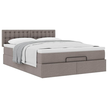 Pouf Letto con Materasso Tortora 140x190 cm in Tessuto | homemem39