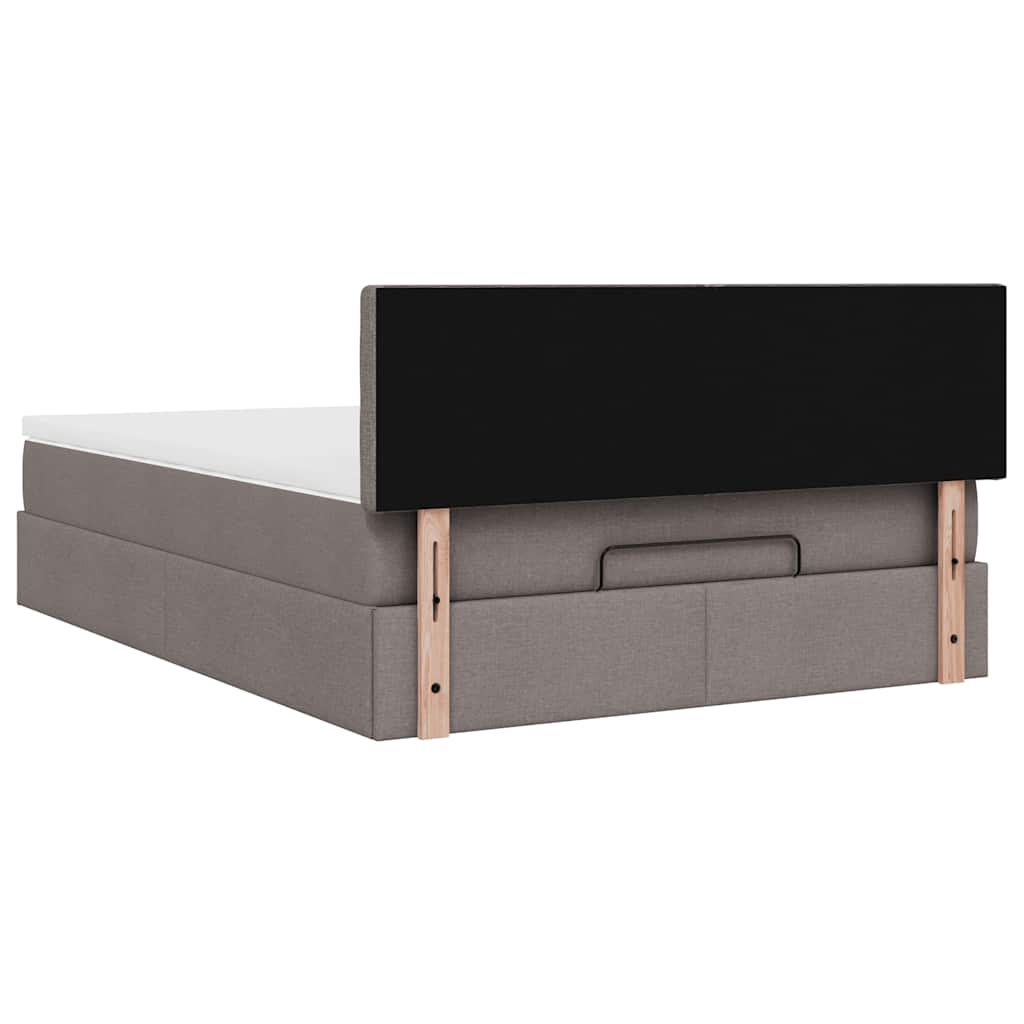 Pouf Letto con Materasso Tortora 140x190 cm in Tessuto | homemem39