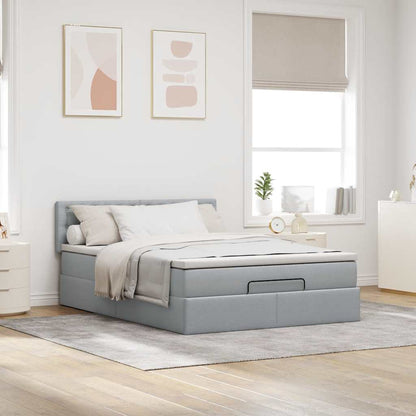 Struttura Letto Pouf con Materasso 140x200 cm in Tessuto | homemem39