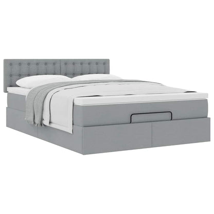 Struttura Letto Pouf con Materasso 140x200 cm in Tessuto | homemem39