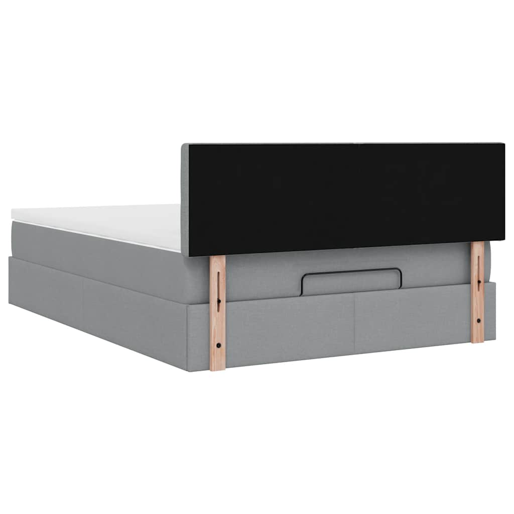 Struttura Letto Pouf con Materasso 140x200 cm in Tessuto | homemem39