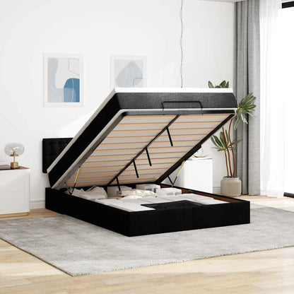Struttura Letto Pouf con Materasso 140x200 cm in Tessuto