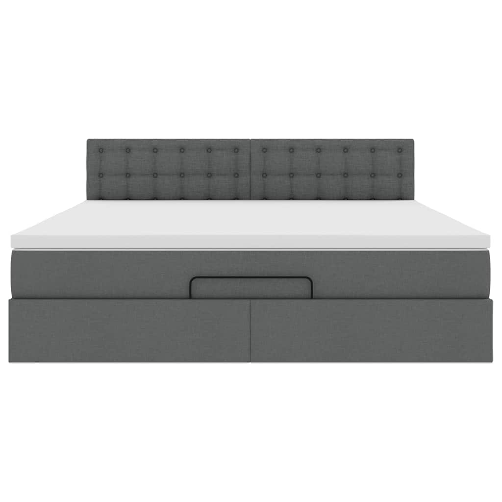 Struttura Letto Pouf con Materasso 160x200 cm in Tessuto | homemem39