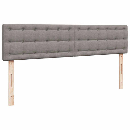 Struttura Letto Pouf con Materasso Tortora 200x200 cm Tessuto | homemem39