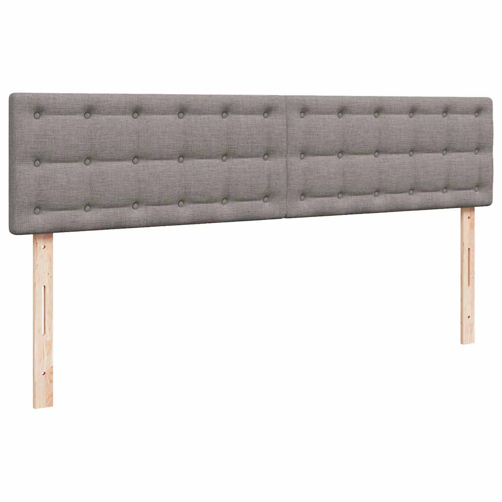 Struttura Letto Pouf con Materasso Tortora 200x200 cm Tessuto