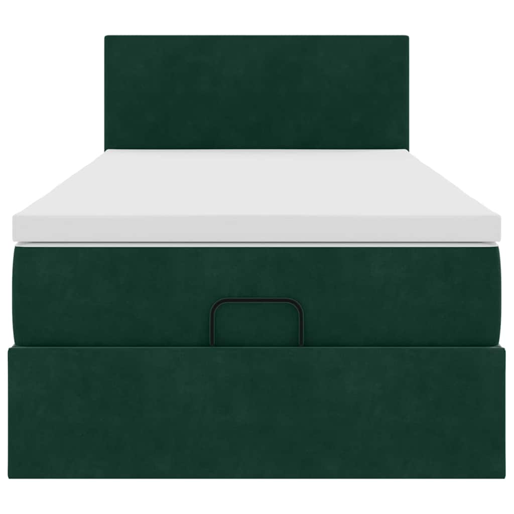 Struttura Letto Pouf con Materasso 80x200 cm Velluto