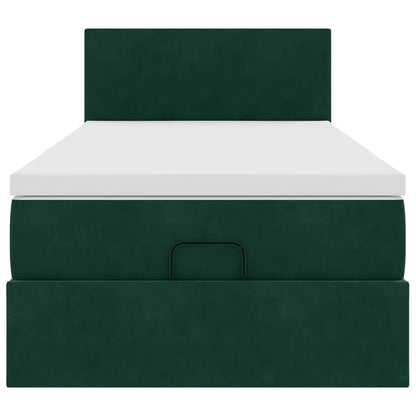 Struttura Letto Pouf con Materasso 80x200 cm Velluto