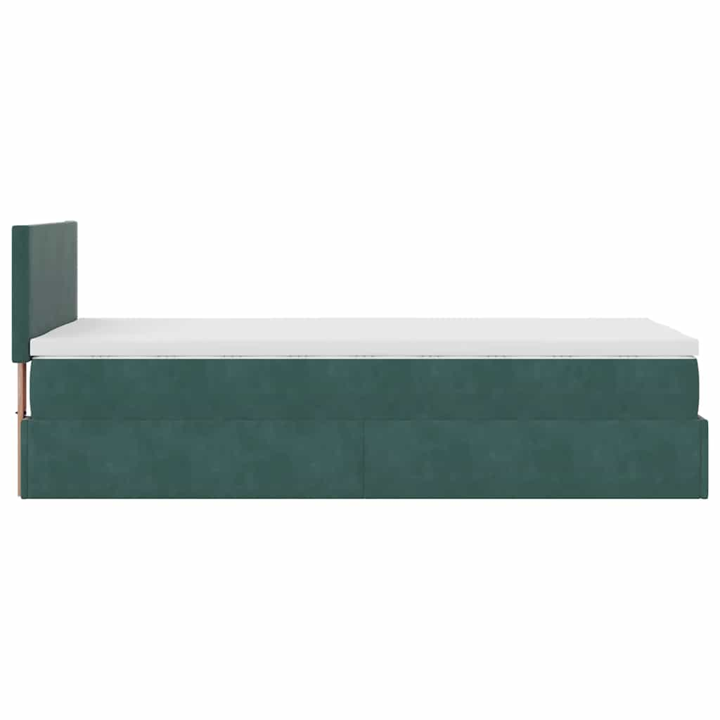 Struttura Letto Pouf con Materasso 90x190 cm in Velluto