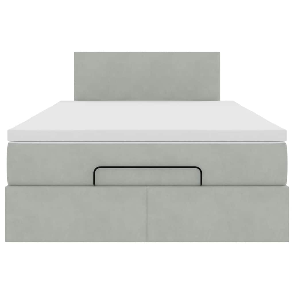 Struttura Letto Pouf con Materasso 120x200 cm Velluto