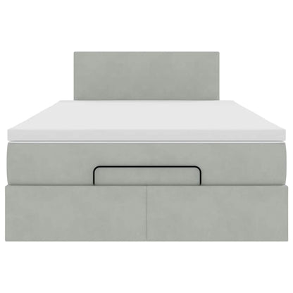 Struttura Letto Pouf con Materasso 120x200 cm Velluto