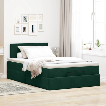 Struttura Letto Pouf con Materasso 120x200 cm Velluto | homemem39