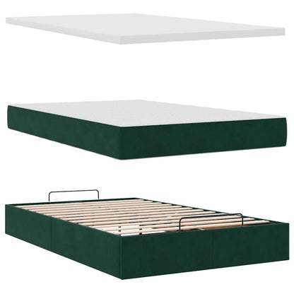 Struttura Letto Pouf con Materasso 120x200 cm Velluto | homemem39