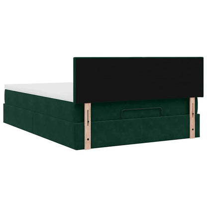 Struttura Letto Pouf con Materasso 140x190 cm in Velluto