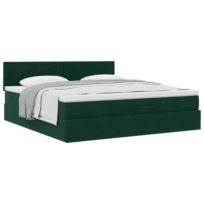 Struttura Letto Pouf con Materasso 180x200 cm in Velluto | homemem39