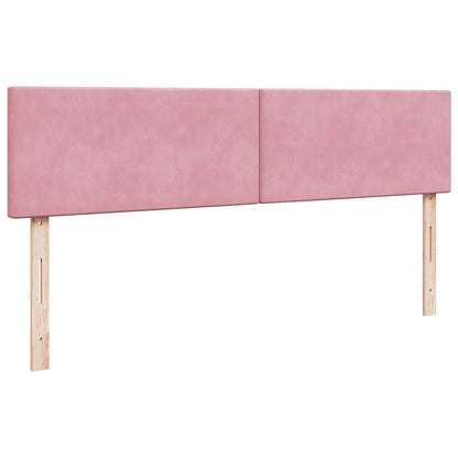 Struttura Letto Pouf con Materasso Rosa 200x200 cm Velluto | homemem39