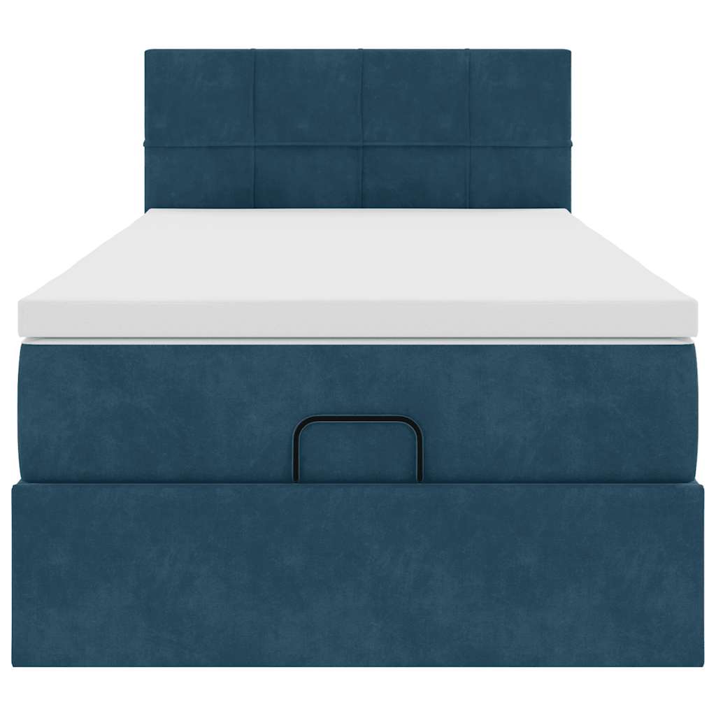 Struttura Letto Pouf con Materasso 90x190 cm in Velluto | homemem39