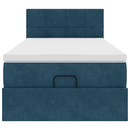 Struttura Letto Pouf con Materasso 90x190 cm in Velluto | homemem39