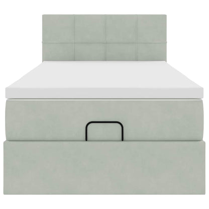 Struttura Letto Pouf con Materasso 90x200 cm in Velluto - homemem39