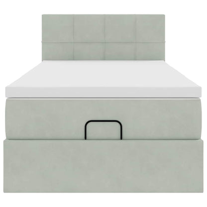 Struttura Letto Pouf con Materasso 100x200 cm Velluto