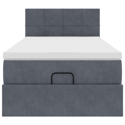 Struttura Letto Pouf con Materasso 100x200 cm Velluto