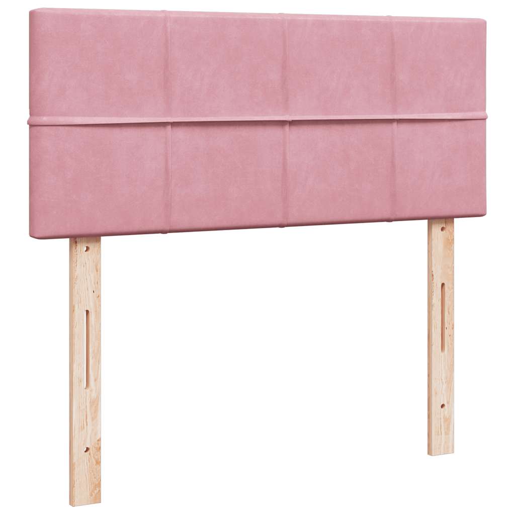 Pouf Letto con Materasso Rosa 120x190 cm Velluto