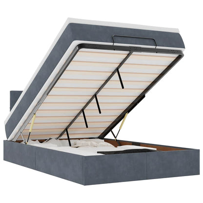 Struttura Letto Pouf con Materasso 120x200 cm Velluto - homemem39