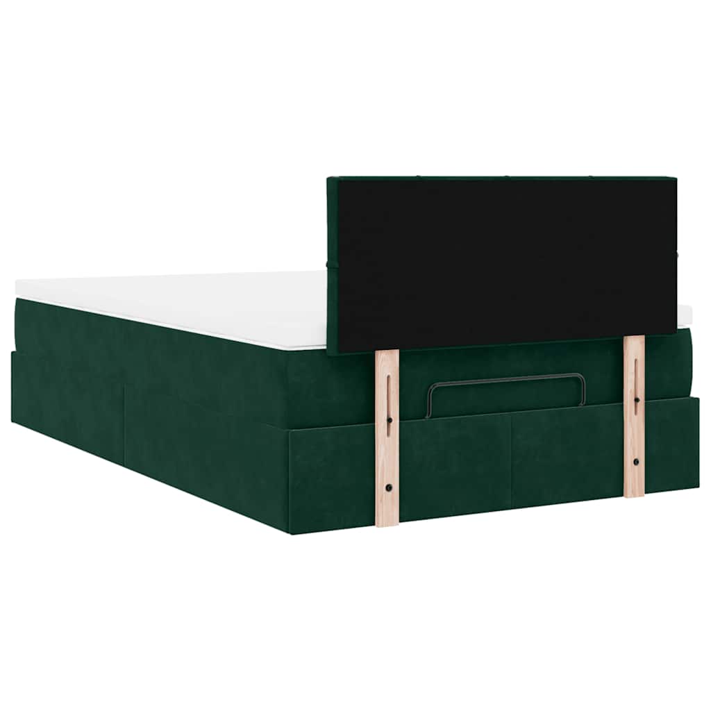 Struttura Letto Pouf con Materasso 120x200 cm Velluto | homemem39
