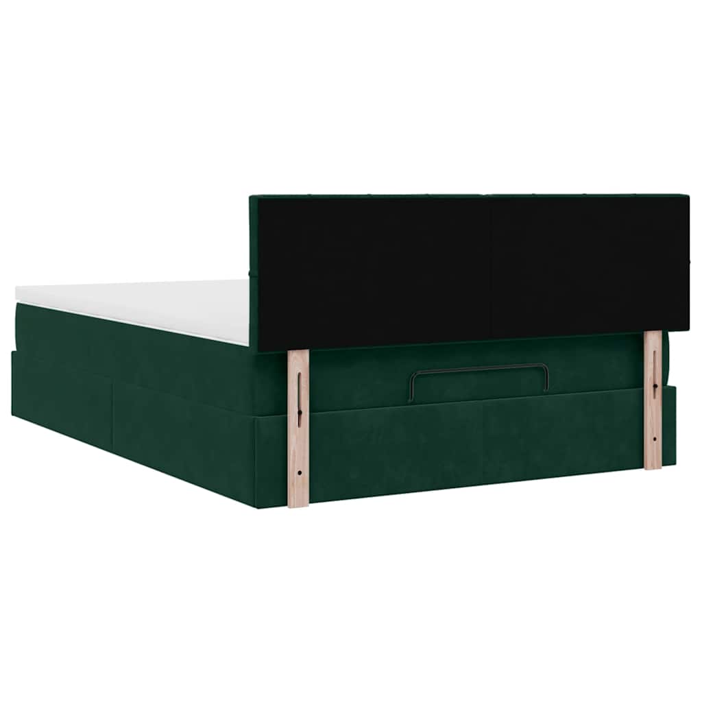 Struttura Letto Pouf con Materasso 140x190 cm in Velluto | homemem39