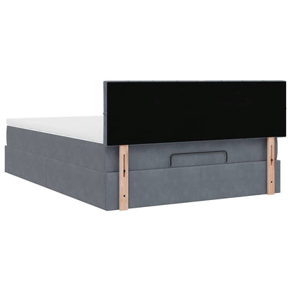 Struttura Letto Pouf con Materasso 140x200 cm in Velluto