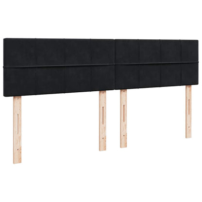Struttura Letto Pouf con Materasso Nero 180x200 cm in Velluto | homemem39