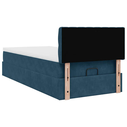 Struttura Letto Pouf con Materasso 80x200 cm Velluto