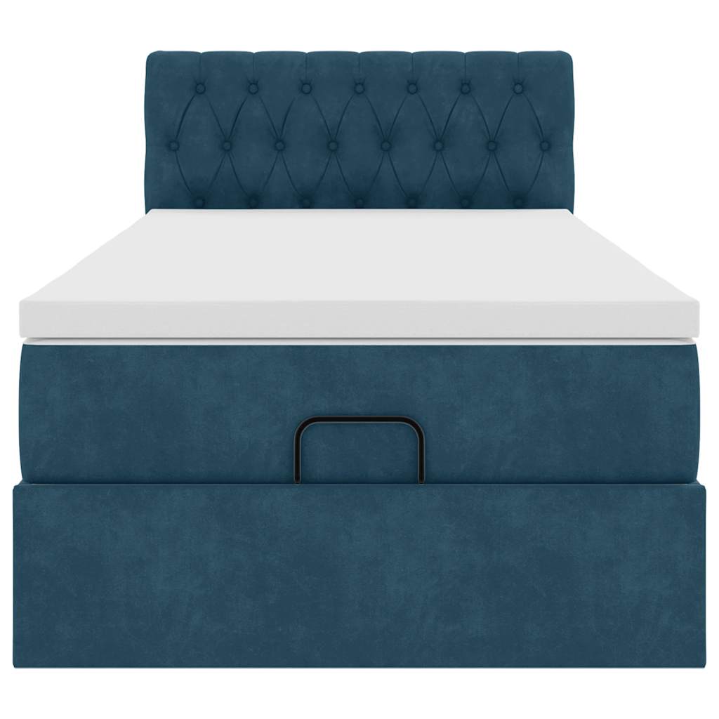 Struttura Letto Pouf con Materasso 90x190 cm in Velluto | homemem39
