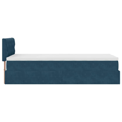 Struttura Letto Pouf con Materasso 90x190 cm in Velluto | homemem39
