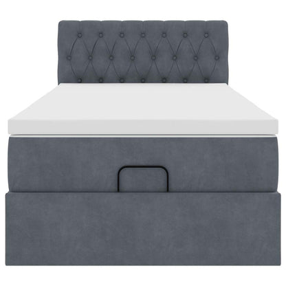 Struttura Letto Pouf con Materasso 90x200 cm in Velluto - homemem39