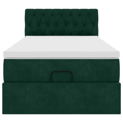Struttura Letto Pouf con Materasso 90x200 cm in Velluto