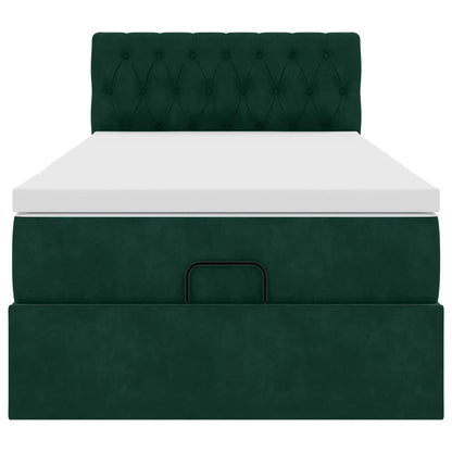 Struttura Letto Pouf con Materasso 100x200 cm Velluto