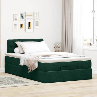 Struttura Letto Pouf con Materasso 120x200 cm Velluto | homemem39