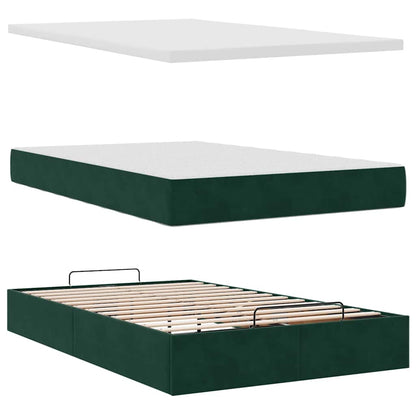 Struttura Letto Pouf con Materasso 120x200 cm Velluto | homemem39