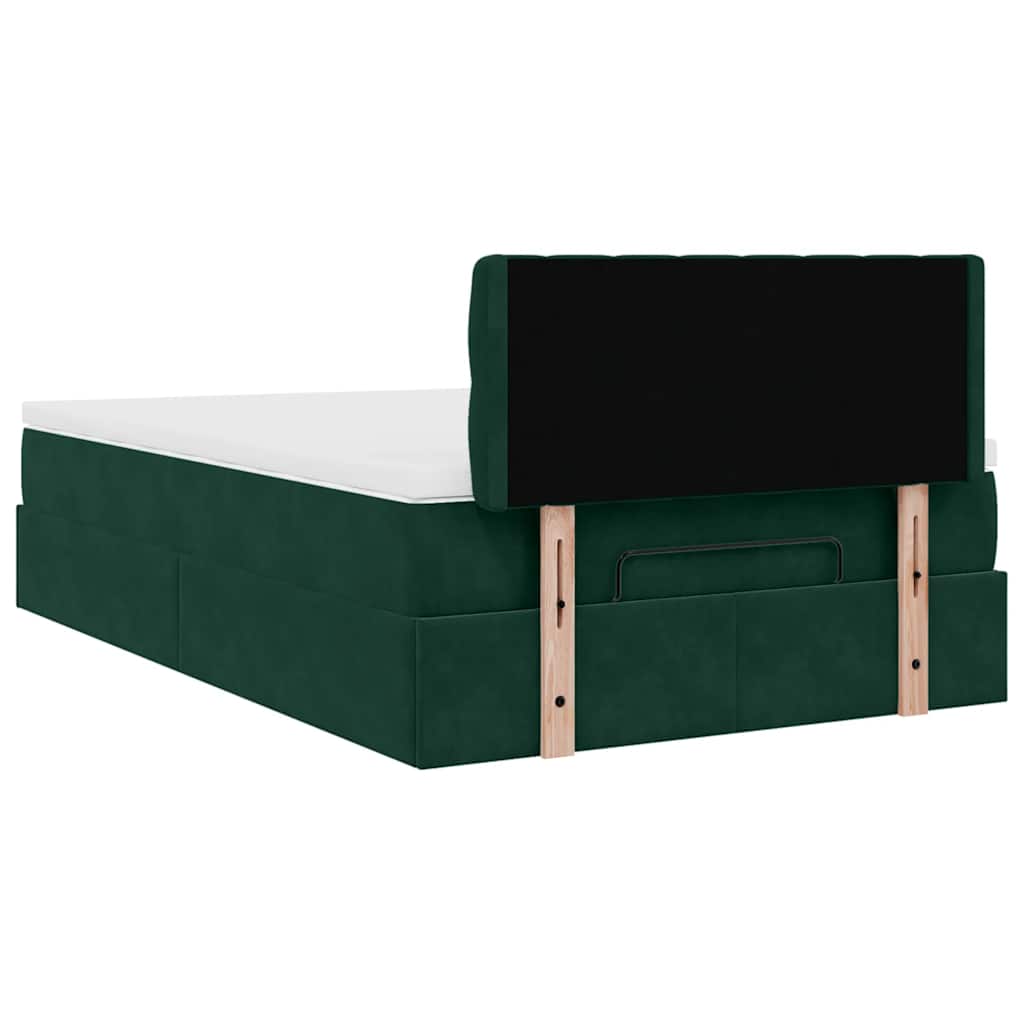 Struttura Letto Pouf con Materasso 120x200 cm Velluto | homemem39
