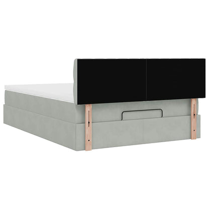 Struttura Letto Pouf con Materasso 140x190 cm Velluto | homemem39