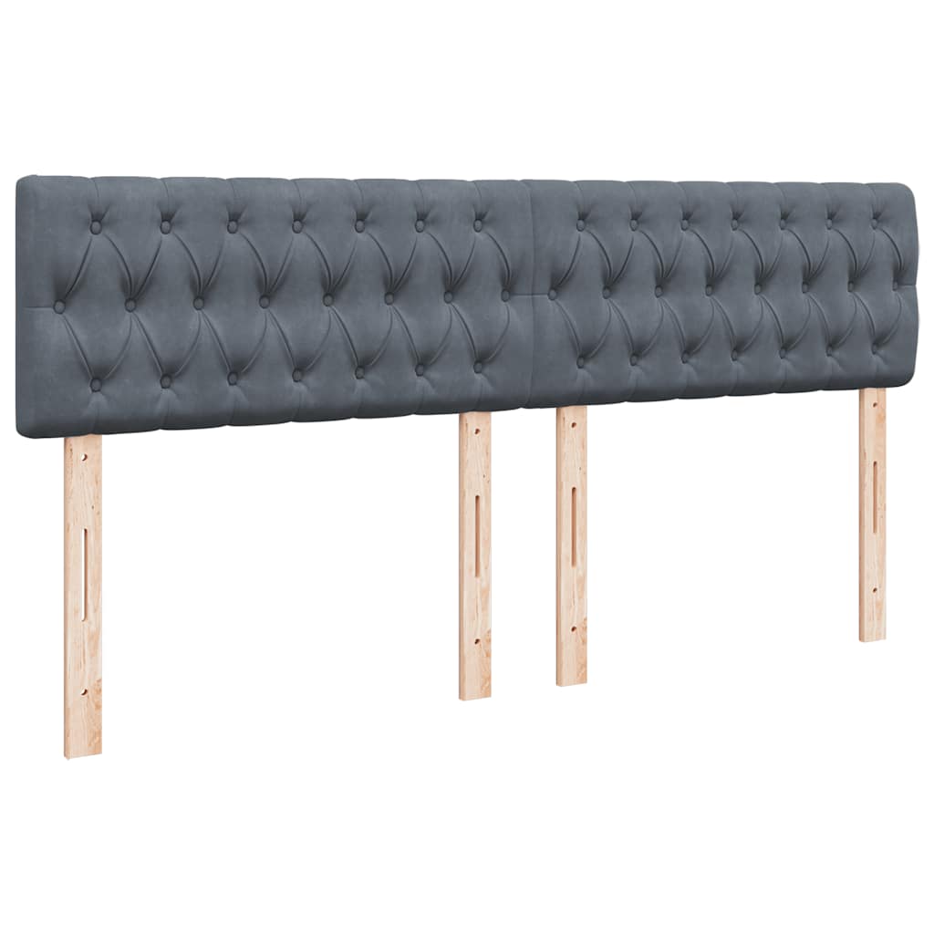 Struttura Letto Pouf con Materasso 160x200 cm in Velluto