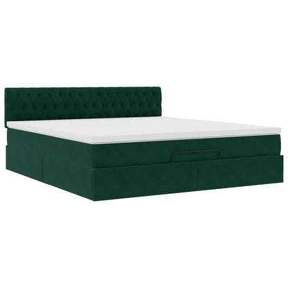 Struttura Letto Pouf con Materasso 180x200 cm in Velluto | homemem39